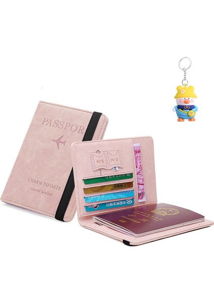 Cüzdan Kadın Pasaport Çantası Uçak Kimlik Tutucu Kart (Yurt Dışından)