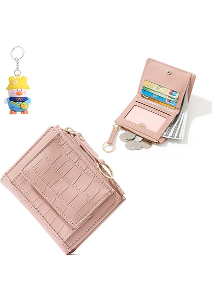 Iki Katlı Bayan Cüzdan Kule Tokası Mini Para Değişim Kart Tutucu Cüzdan Çoklu Kart Yuvası (Yurt Dışından)