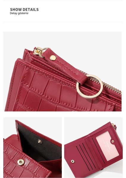 Iki Katlı Bayan Cüzdan Kule Tokası Mini Para Değişim Kart Tutucu Cüzdan Çoklu Kart Yuvası (Yurt Dışından) modelleri
