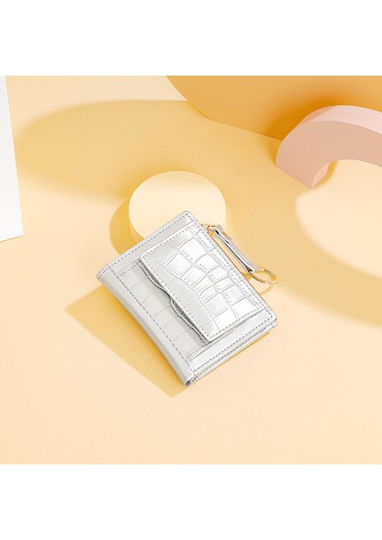 Iki Katlı Bayan Cüzdan Kule Tokası Mini Para Değişim Kart Tutucu Cüzdan Çoklu Kart Yuvası (Yurt Dışından) indirimleri