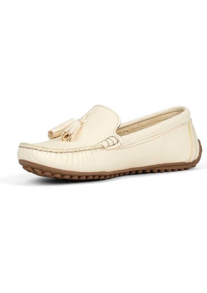 Kadın Bej Püsküllü Deri Loafer fırsatları
