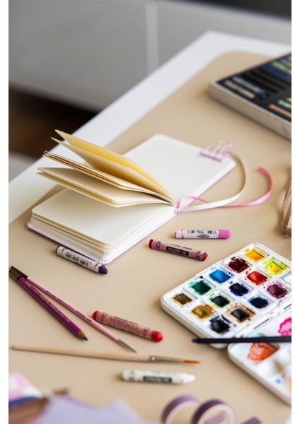 12x12 Cm Sert Kapak 80 Yaprak 140 Gr. Eskiz Defteri - Sketch Book - Siyah