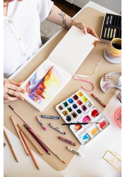 21x15 Sert Kapak 80 Yaprak 140 Gr. Eskiz Defteri - Sketch Book – Siyah