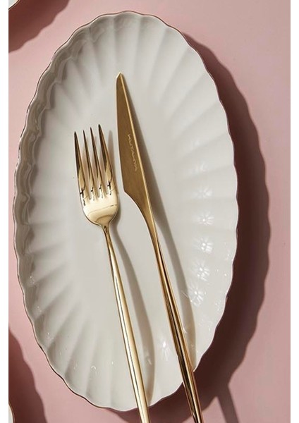 Bone Luz Altın File Kayık Tabak 24X17CM Tekli BNLZF24KY20 fiyatları