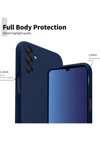 Samsung Galaxy M14 5g Kılıf Kamera Korumalı Lansman Kadife Iç Yüzeyli (Şık Tasarım) Silikon Kapak