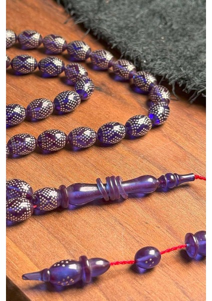 Emrah Baran Full Gümüş Çakım Işleme Ateş Kehribar Tesbih fırsatları