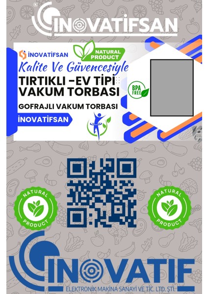 Vakumlu Poşet Tırtıklı Ev Tipi 25X30 cm