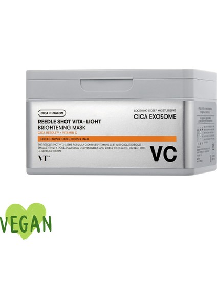 Vt Reedle Shot Vıta-Lıght Brıghtenıng Mask / Canlandırıcı Günlük Maske (30 Adet)