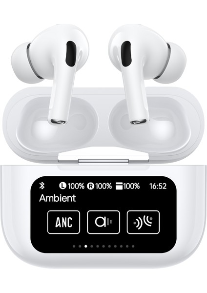 Lexia Dokunmatik LED Ekranlı Bluetooth Kulaklık Touch Lite Beyaz Renk Bluetooth Kulaklık