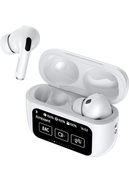 Lexia Dokunmatik LED Ekranlı Bluetooth Kulaklık Touch Lite Beyaz Renk Bluetooth Kulaklık fırsatları