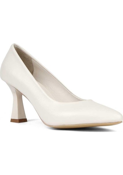 Kadın Bej Ince Topuklu Deri Stiletto modelleri