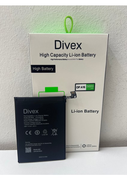 Divex Oppo A16 Batarya