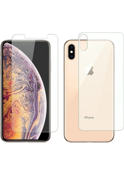 iPhone Xs Max ile Uyumlu Ön Arka Koruma Full Body Jelatin