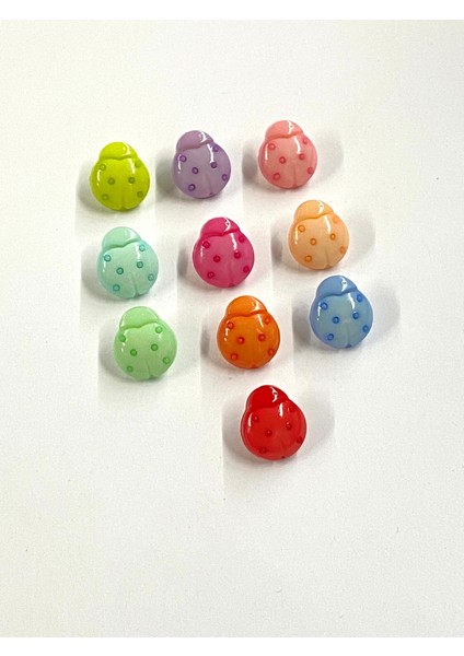 Bebek Düğmesi / Uğur Böceği Model 1 / 10 Adet /