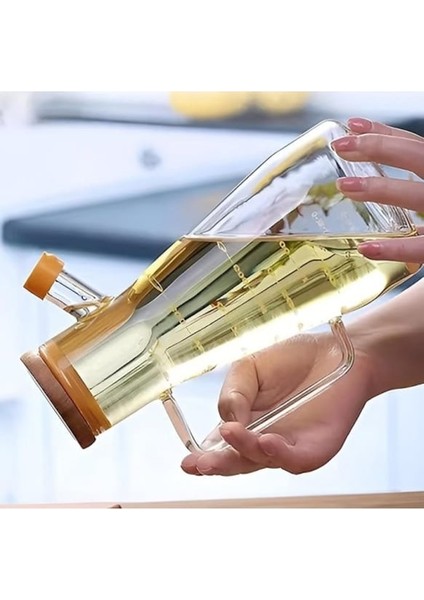 900 Ml'lik Borosilikat Camdan Yağlık Sosluk Sirkelik