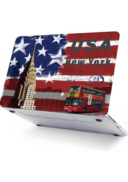 MacBook Air 13.6 Inç A2681 2022 2023 Sürümü ile Uyumlu Kılıf - MacBook Air 13.6" M2 Çip Için Geçmeli Sert Kabuk Kapak (Yurt Dışından)