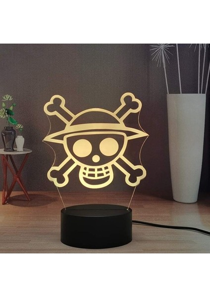 Anime Logosu 3D Gece Lambası, Luffy Zoro Sym Ebeveyn (Yurt Dışından)