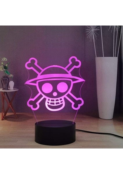 Anime Logosu 3D Gece Lambası, Luffy Zoro Sym Ebeveyn (Yurt Dışından)