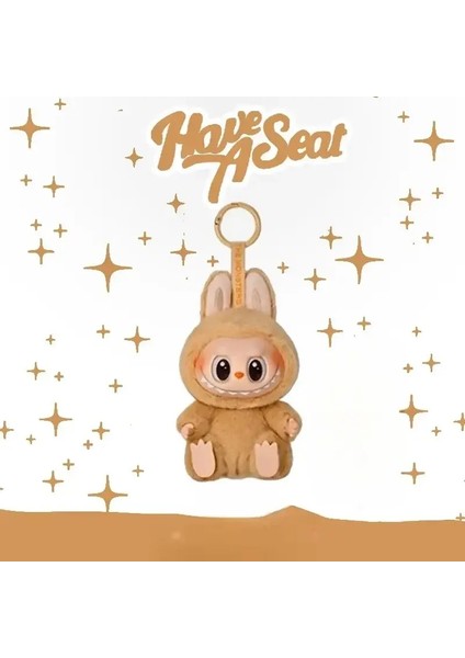 Labubu Macaron Esmalte Yüz Lindo Relleno De Decoración De Escritorio De Pvc Kawaii Juguetes Regalo De Cumleaños Para Niños Renk: Kırmızı (Yurt Dışından)