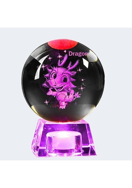 Sign A Gragon Için 3D Crystal Ball Gece Işığı (Yurt Dışından)