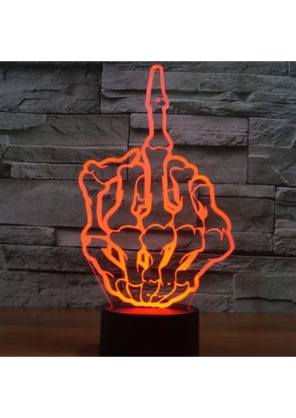 Orta Parmak Hareketi 3D LED Optik Yanılsama (Yurt Dışından)