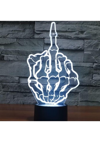 Orta Parmak Hareketi 3D LED Optik Yanılsama (Yurt Dışından)