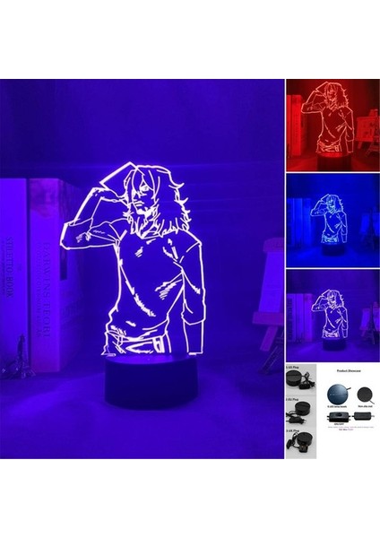 3D Lamba Anime Shota Aizawa Işık Yatak Odası Dekor Abd Tabanı Için (Yurt Dışından)