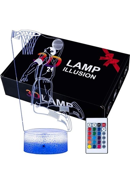 16 Renkli Basketbol 3D Illüzyon Lambası Changin Kobe (Yurt Dışından)