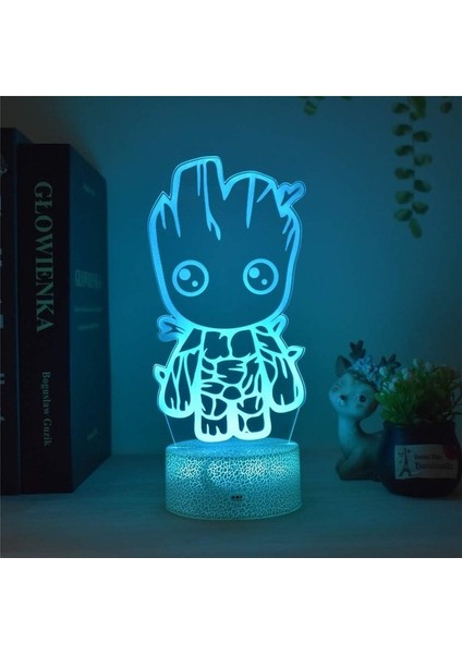 Moda 3D Renkli LED Groot Modeli Gece Lambası Abd (Yurt Dışından) fırsatları