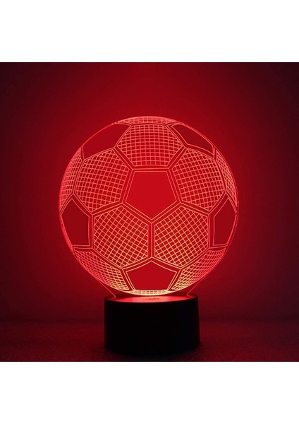 Gitar 3D LED Dokunmatik Masa Masa Optical Illus Futbol (Yurt Dışından)