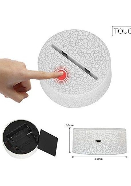 3'ü Bir Arada 3D Dinozor Gece Lambası - 3D Illusion Lam (Yurt Dışından) modelleri