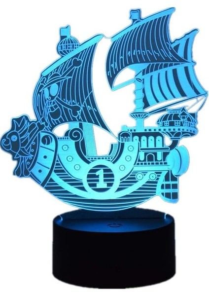 Anime 3D Renkli Bin Güneşli LED Gece Lambası T (Yurt Dışından)