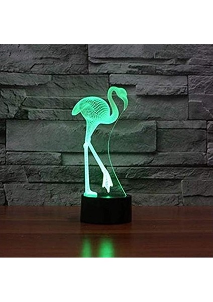 3D Flamingo Gece Lambası Hayvan Lambası Illus (Yurt Dışından) fırsatları