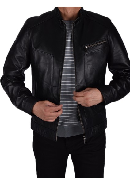 VİA-8316 Deri Mont/siyah/xl