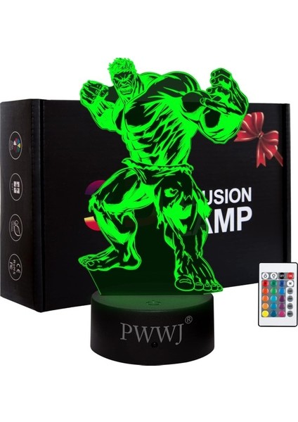 3D Gece Lambası Batman Aksiyon Figürü Başucu Ta 16 Renk Hulk (Yurt Dışından)