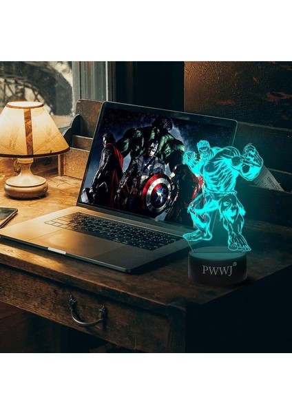 3D Gece Lambası Batman Aksiyon Figürü Başucu Ta 16 Renk Hulk (Yurt Dışından) modelleri