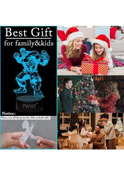 3D Gece Lambası Batman Aksiyon Figürü Başucu Ta 16 Renk Hulk (Yurt Dışından) fırsatları