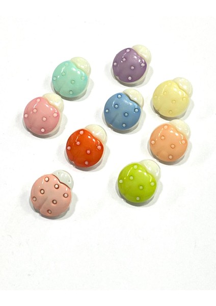 Bebek Düğmesi / Uğur Böceği Model 3 / 10 Adet /