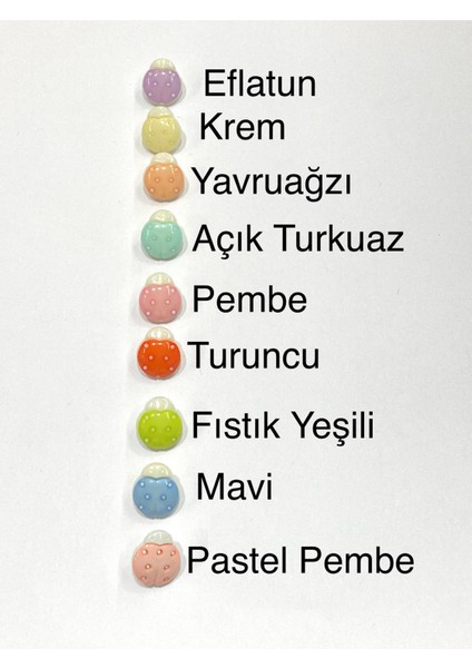 Bebek Düğmesi / Uğur Böceği Model 3 / 10 Adet /