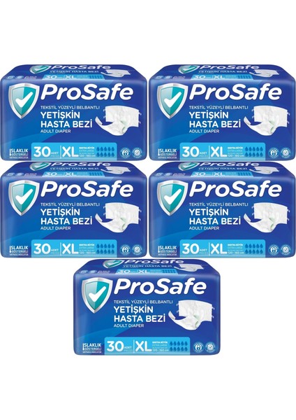 Hasta Bezi Yetişkin Bel Bantlı Tekstil Yüzey Xl-Extra Large Boy 150 Adet (5pk*30)