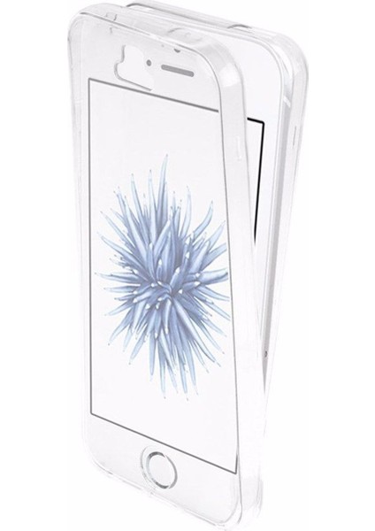 Iphone 5-5s Uyumlu Ön Arka 360 Tam Koruma Şeffaf Soft Silikon Kılıf