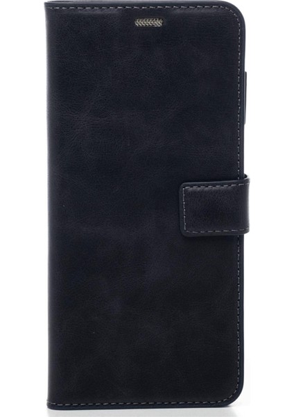 Lacivert Xiaomi Mi 13 Lite Hakiki Deri Cüzdan Kılıf Kapaklı Mıknatıslı Kartlık Bölmeli Cüzdanlı Stand Özellikli