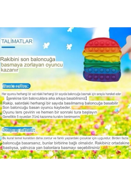 Pop It - Gökkuşağı Renk Duyusal Oyuncak Zihinsel Gelişim Popit fiyatları
