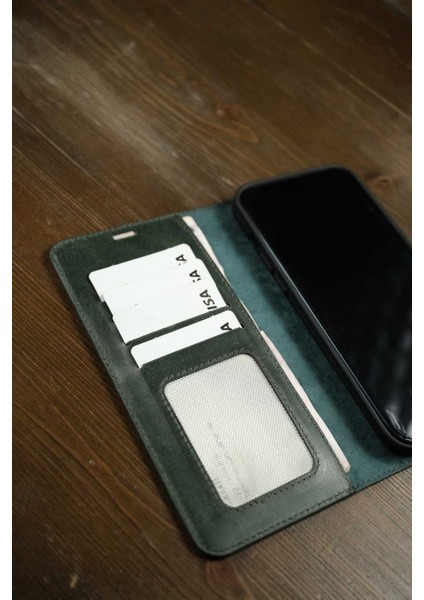 Haki Samsung Galaxy Note 20 Hakiki Deri Cüzdan Kılıf Kapaklı Mıknatıslı Kartlık Bölmeli Cüzdanlı Stand Özellikli modelleri