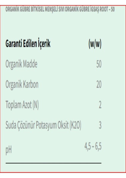 Igsaş Root-50 Köklendirici - Sıvı Gübre 20 Lt