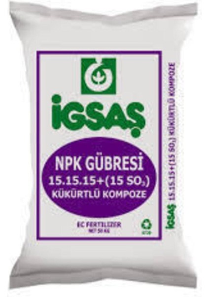 15 15 15 Kükürtlü Taban Gübresi Kompoze Bitki Gübresi Toprak Altı Gübre 10 kg