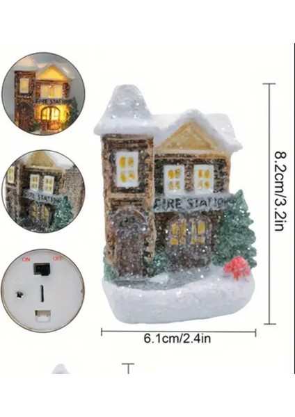 Renkli Ev Dekor Işıklı Düğme Pilli Wireless Noel Yılbaşı Masal Reçine 1 Adet