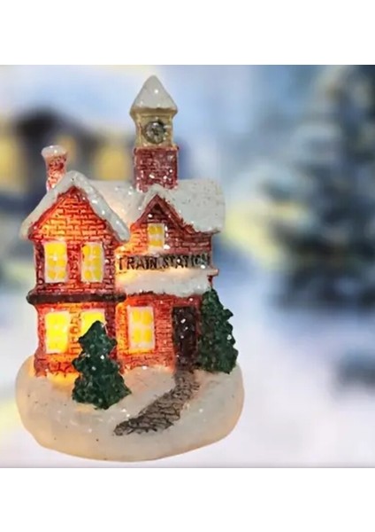Renkli Ev Dekor Işıklı Düğme Pilli Wireless Noel Yılbaşı Masal Reçine 1 Adet