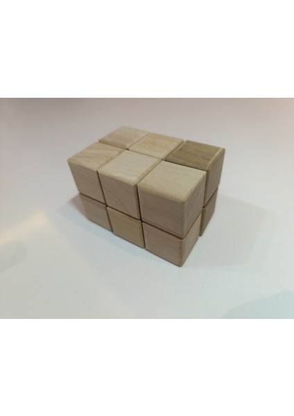 Ahşap Küp Bloklar 3X3X3 cm Oyun, Dekor - 12 Adet