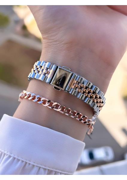 U.s.polo Assn Çelik Kordon 2 Yıl Garantili 3 Atm Suya Dayanıklı Kadın Kol Saati+Bileklik UA.2085.M06 modelleri